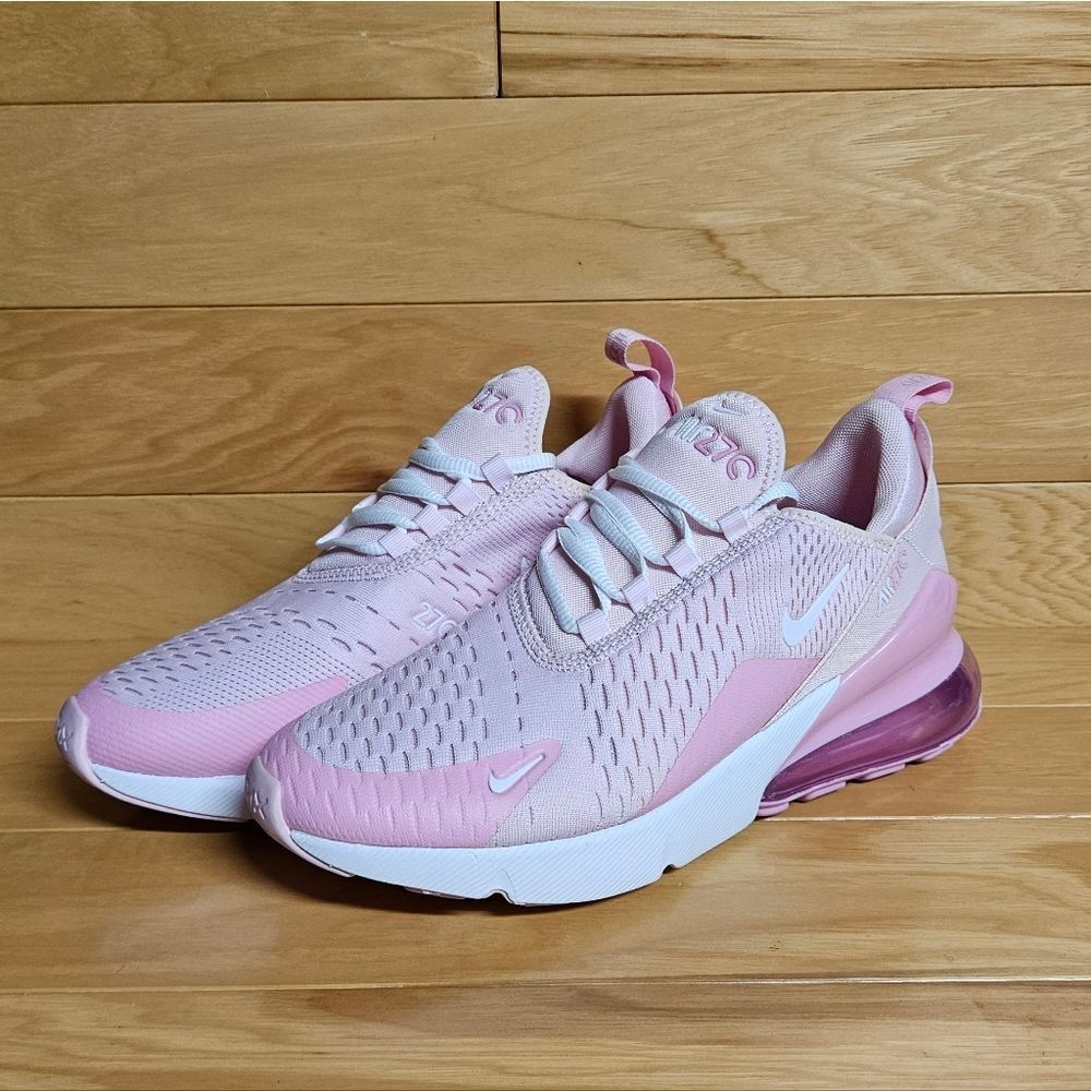 Nike Air Max 270 GS Pink Foam White Rise Running Shoe Sneaker CV9645-600 - Picture 6 of 14